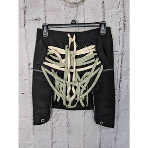 Dream Architect Drawstring Mini Skirt Japanese Style Garmet Ropes Asymmetrical s
